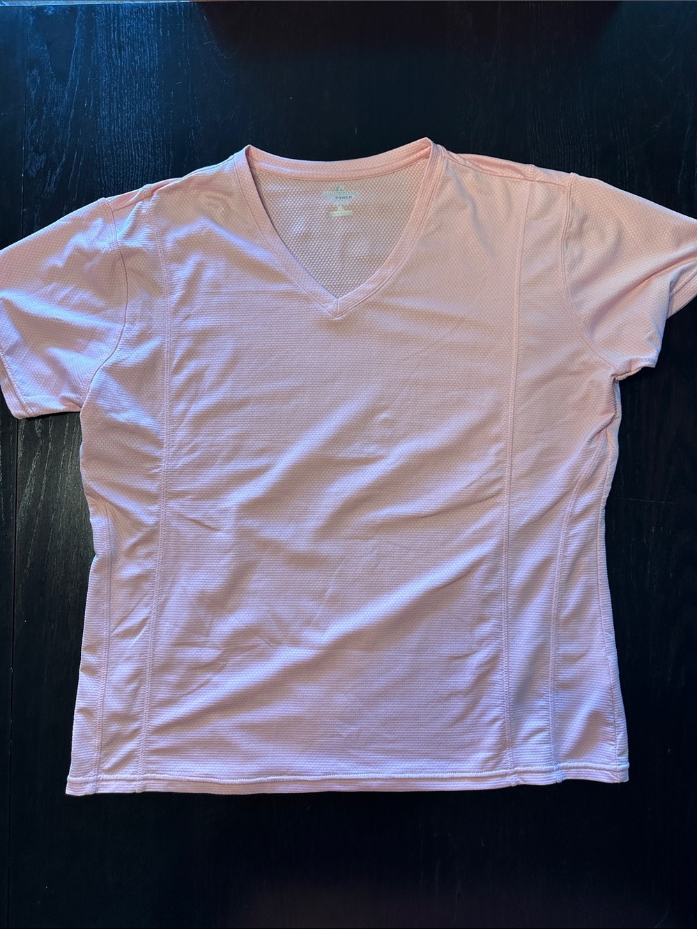 Russell Athletic Women's Light Pink V-Neck Athletic Tee